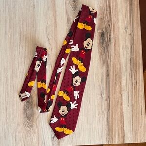 Vintage Mickey Mouse Unlimited Tie – Rudy Cervantes, Red/Burgundy, 56”